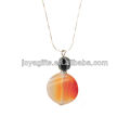 Collier pendentif en agate naturelle avec chaîne en argent